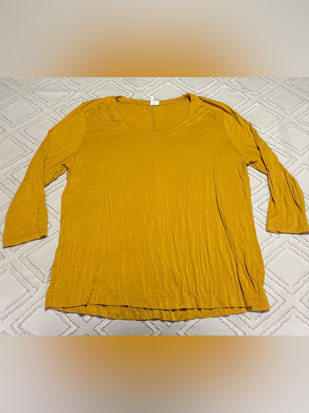 Cato Mustard Yellow 3/4 Sleeve Women’s Tee